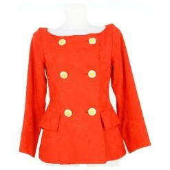 Veste De Costume Rouge Yves Saint Laurent