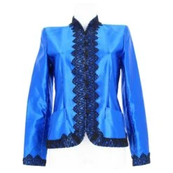 Veste En Satin Bleu Yves Saint Laurent