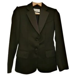 Yves Saint Laurent Veste Smoking En Laine YSL Rive Gauche Noir