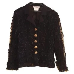 Veste Tailleur En Soie Yves Saint Laurent Noir