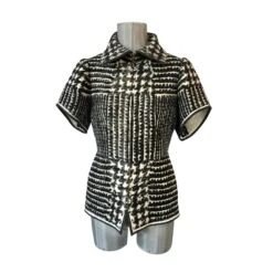 Veste Yves Saint Laurent Noir Blanc Cassé