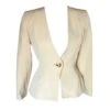 Yves Saint Laurent Bkazer écru Chyc Blanc Cassé -Yves Saint Laurent vestes bkazer ecru chyc yves saint laurent coton blanc casse