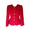 Yves Saint Laurent Blazer Rouge Intense Chyc -Yves Saint Laurent vestes blazer rouge intense chyc yves saint laurent laine