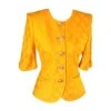 Yves Saint Laurent Blazerchyc Bouton D'or Jaune -Yves Saint Laurent vestes blazerchyc bouton dor yves saint laurent polyester jaune