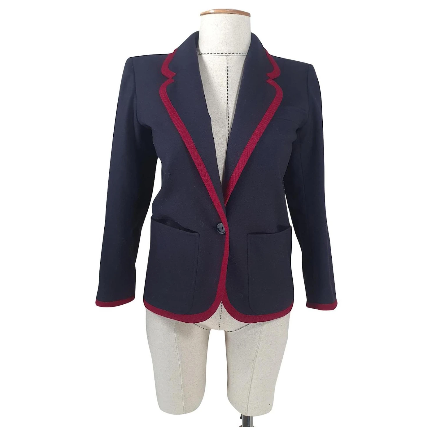 Yves Saint Laurent Vestes Bleu Foncé 3 Yves Saint Laurent Vestes Bleu Foncé