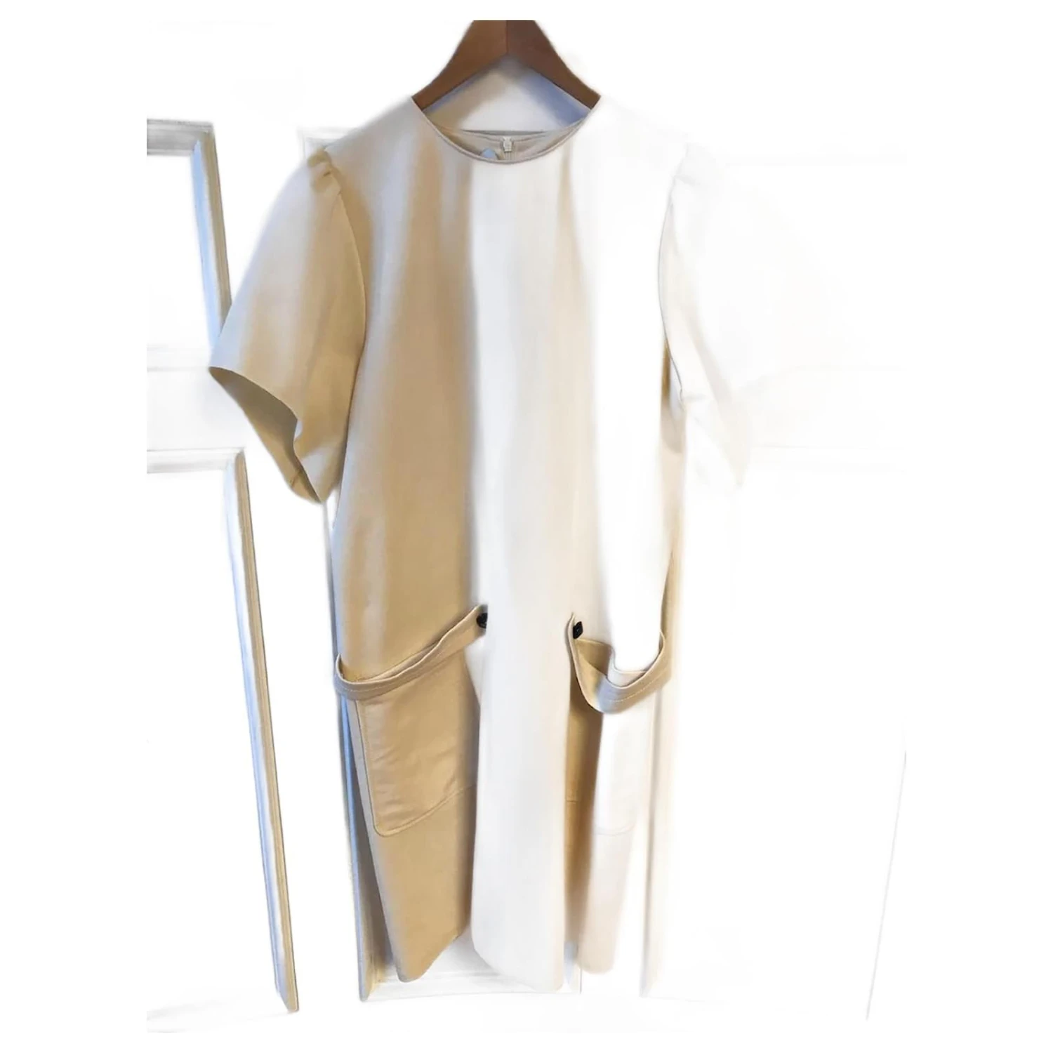 YVES SAINT LAURENT Robes T.International L Laine Écru 3 YVES SAINT LAURENT Robes T.International L Laine Écru