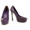 Yves Saint Laurent YSL Tribute Escarpins à Talons Plateformes En Cuir Violet à Bout Rond 37 -Yves Saint Laurent yves saint laurent ysl tribute escarpins a talons plateformes en cuir violet a bout rond 37